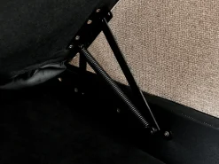 Chaise longue versione destra MERI Lino sintetico Marrone chiaro con contenitore