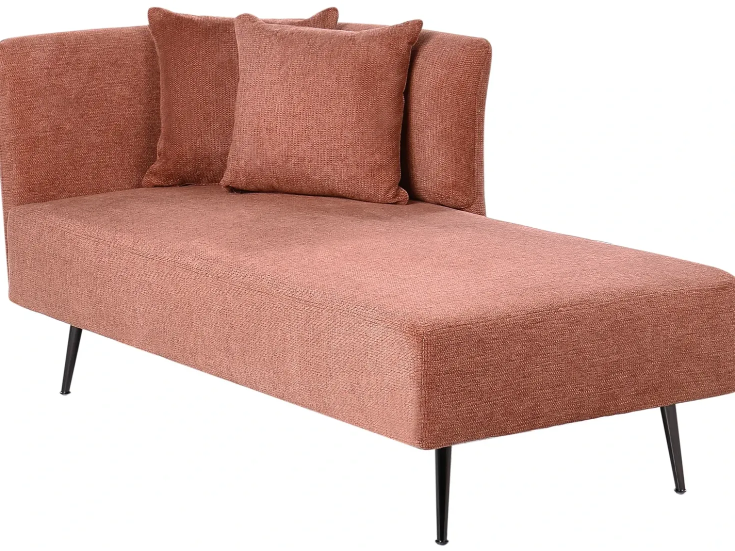 Chaise longue versione destra RIOM Tessuto Rosso