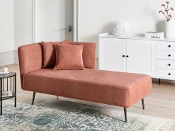 Chaise longue versione destra RIOM Tessuto Rosso