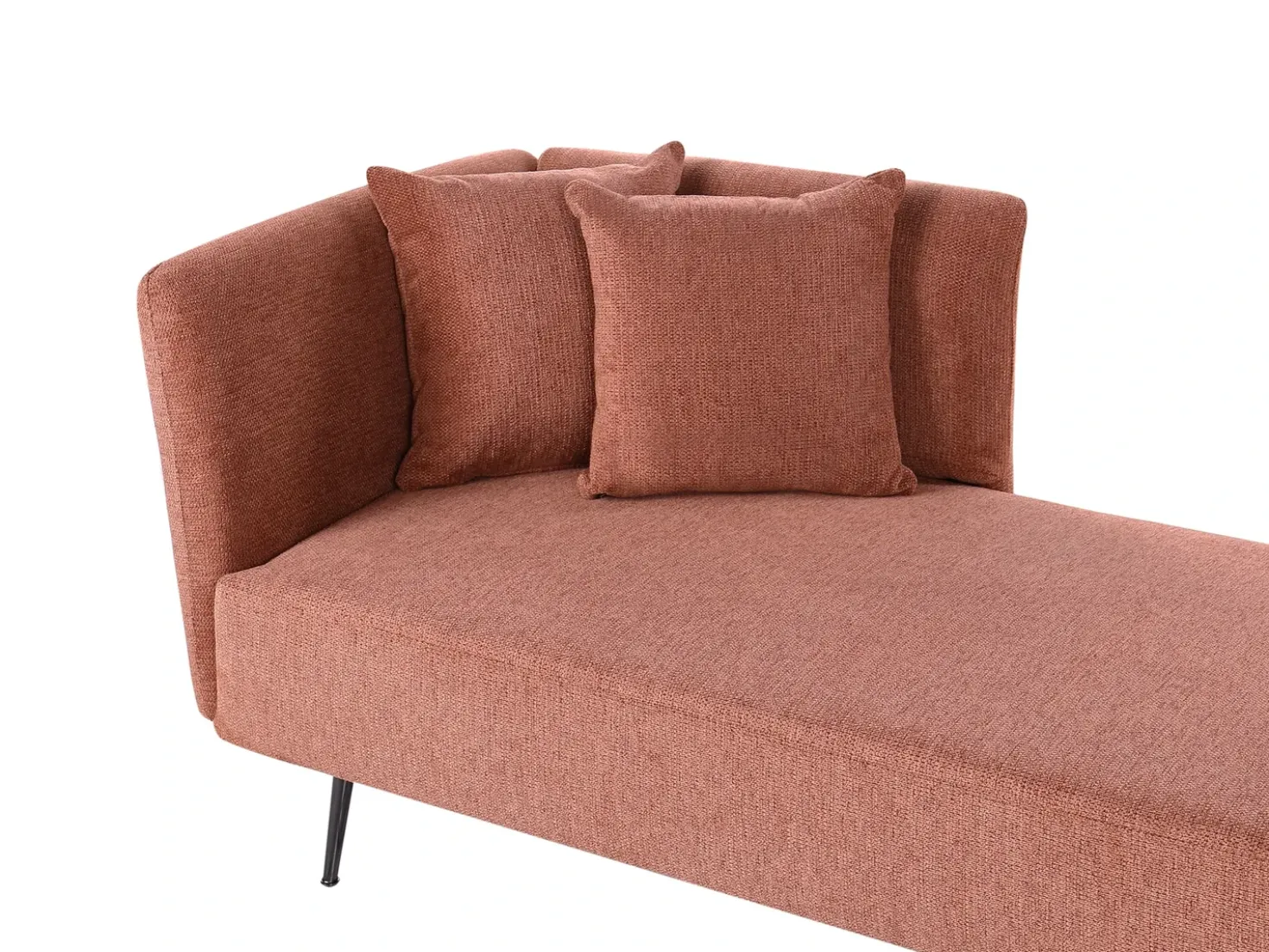Chaise longue versione destra RIOM Tessuto Rosso