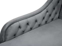 Chaise longue versione destra NIMES Velluto Grigio