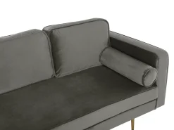 Chaise longue versione destra MIRAMAS Velluto Tortora