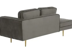 Chaise longue versione destra MIRAMAS Velluto Tortora