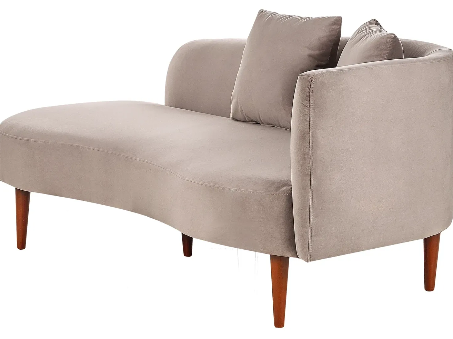 Chaise longue versione destra CHAUMONT Velluto Tortora