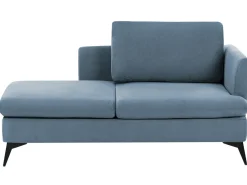 Chaise longue versione destra SIEVOZ Tessuto Blu