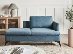 Chaise longue versione destra SIEVOZ Tessuto Blu