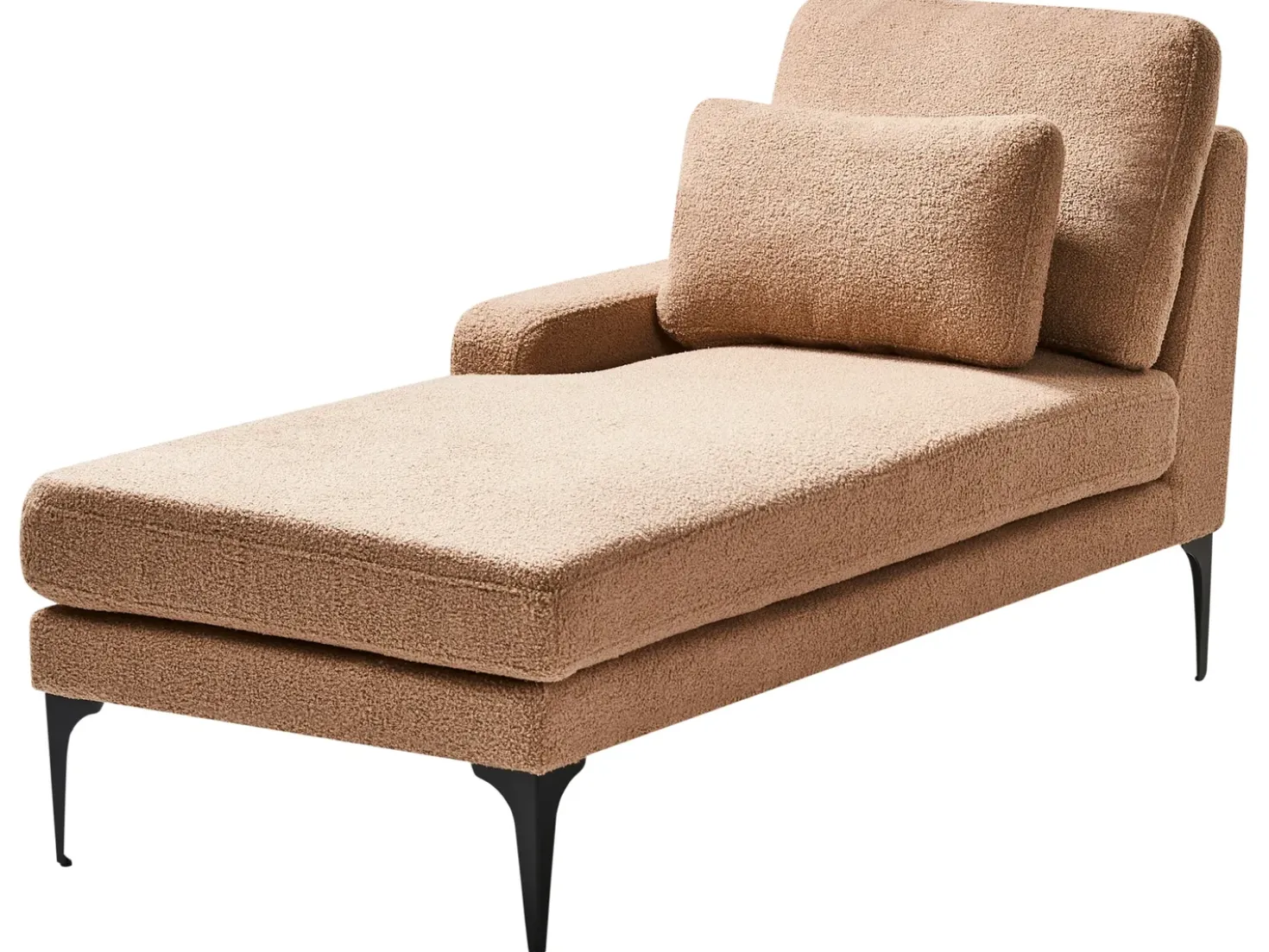 Chaise longue versione destra EWRON Bouclé Beige sabbia