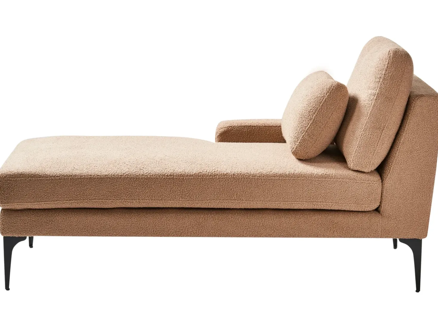Chaise longue versione destra EWRON Bouclé Beige sabbia