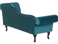 Chaise longue versione destra LATTES Velluto Foglia di tè