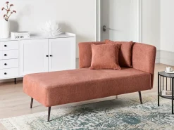 Chaise longue versione destra RIOM Tessuto Rosso