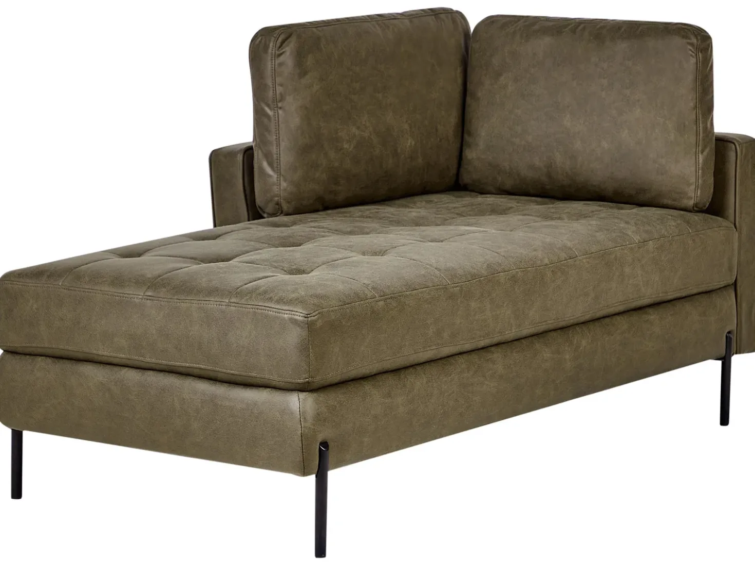 Chaise longue versione destra REBAIS Pelle sintetica Verde