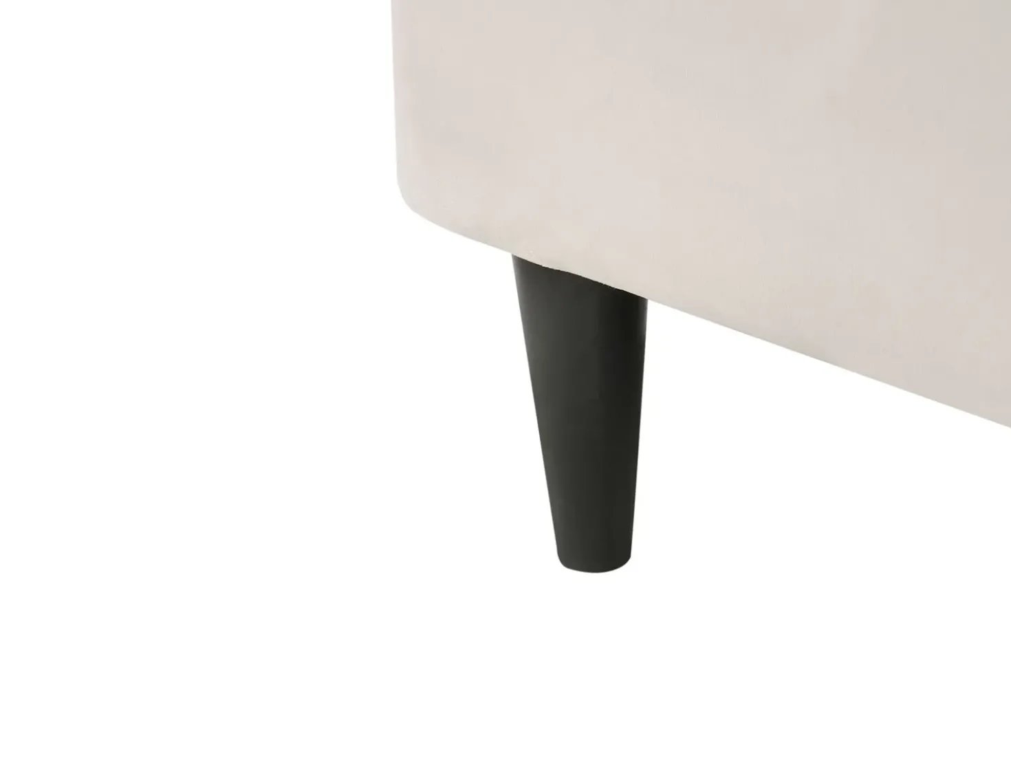 Chaise longue versione destra LUIRO Velluto Beige con contenitore