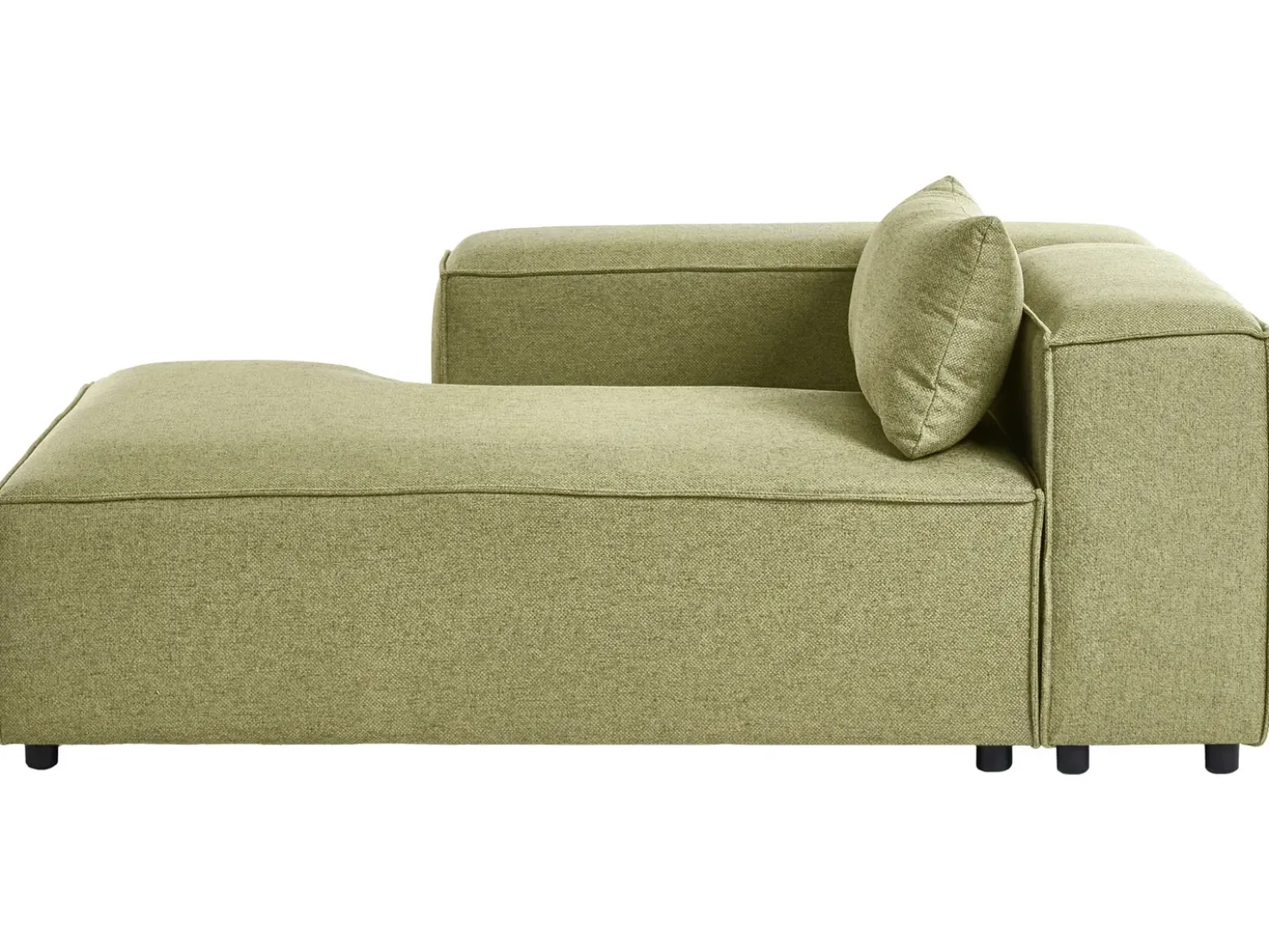Chaise longue versione destra BRANDE Tessuto Verde chiaro