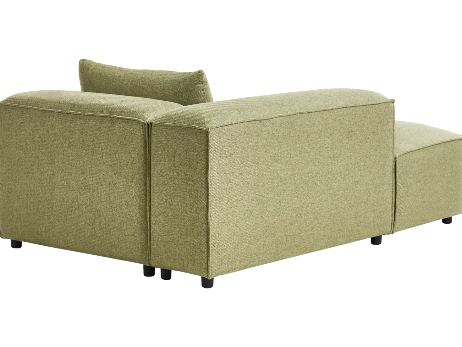Chaise longue versione destra BRANDE Tessuto Verde chiaro