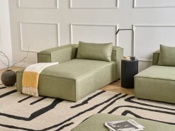 Chaise longue versione destra BRANDE Tessuto Verde chiaro