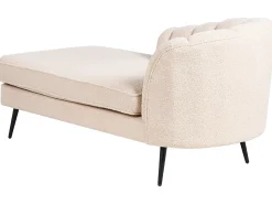 Chaise longue versione destra ALLIER Bouclé Beige chiaro
