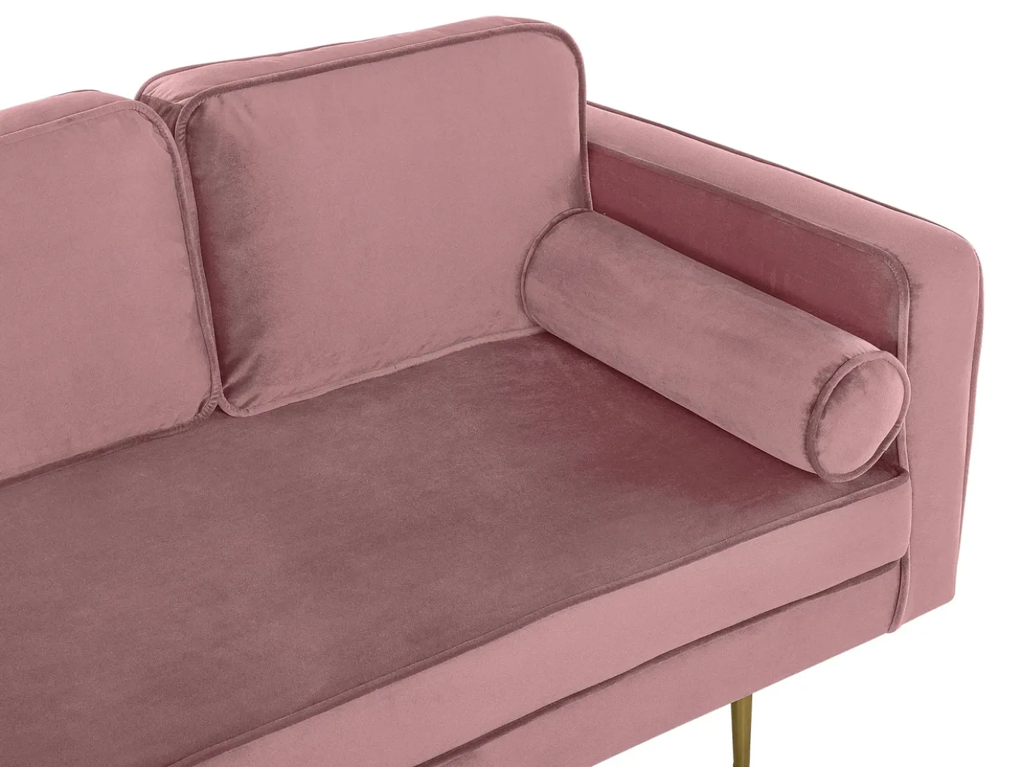 Chaise longue versione destra MIRAMAS Velluto Rosa