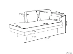 Chaise longue versione destra MIRAMAS Velluto Rosa
