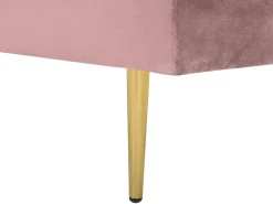 Chaise longue versione destra MIRAMAS Velluto Rosa