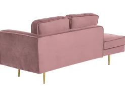 Chaise longue versione destra MIRAMAS Velluto Rosa