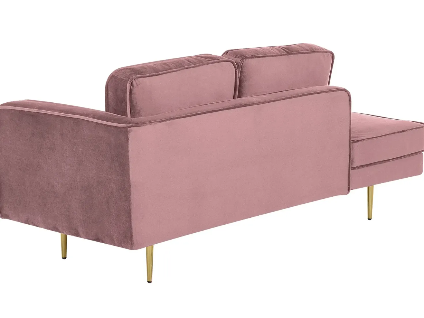 Chaise longue versione destra MIRAMAS Velluto Rosa
