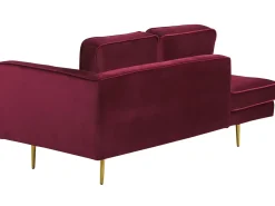 Chaise longue versione destra MIRAMAS Velluto Rosso scuro