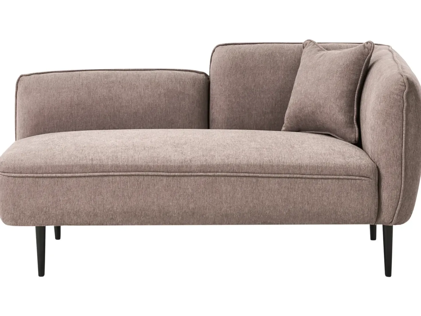 Chaise longue versione destra CHEVANNES Tessuto Marrone chiaro