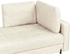 Chaise longue versione destra REBAIS Pelle sintetica Beige chiaro