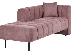 Chaise longue versione destra LANNILS Tessuto Rosa