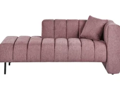 Chaise longue versione destra LANNILS Tessuto Rosa