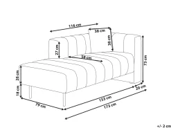 Chaise longue versione destra LANNILS Tessuto Rosa