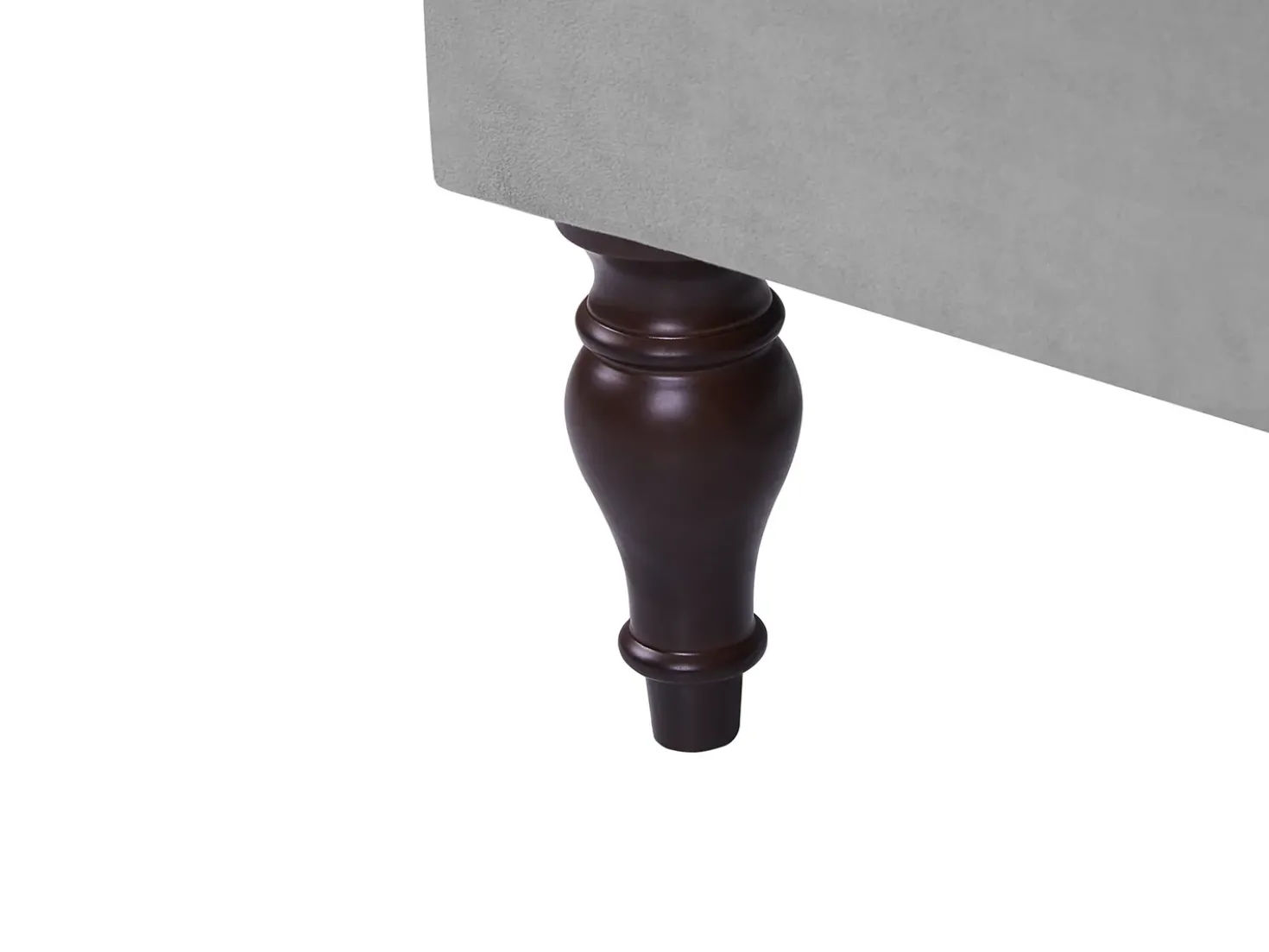 Chaise longue versione destra PESSAC Velluto Grigio chiaro con contenitore