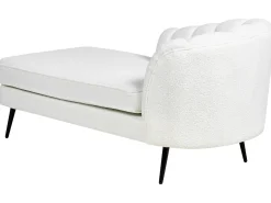 Chaise longue versione destra ALLIER Bouclé Bianco sporco