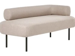 Chaise longue versione destra MIRMANDE Tessuto Marrone chiaro