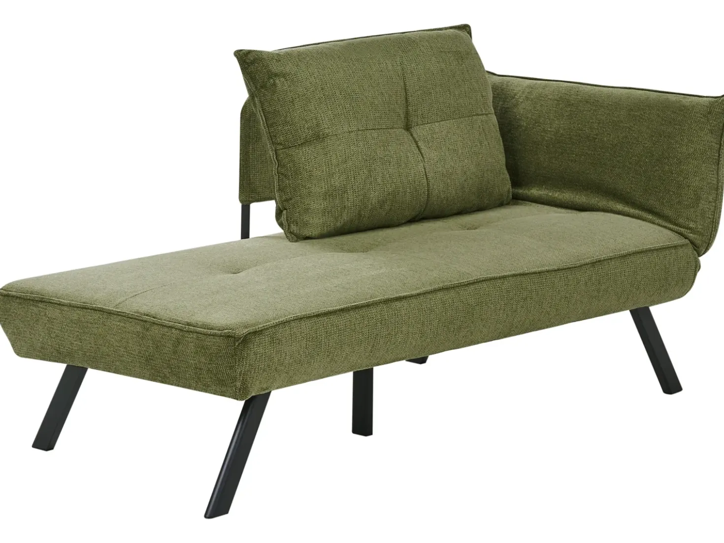 Chaise longue versione destra ROCAMADOUR Tessuto Verde