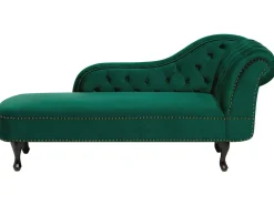 Chaise longue versione destra NIMES Velluto Verde