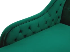 Chaise longue versione destra NIMES Velluto Verde