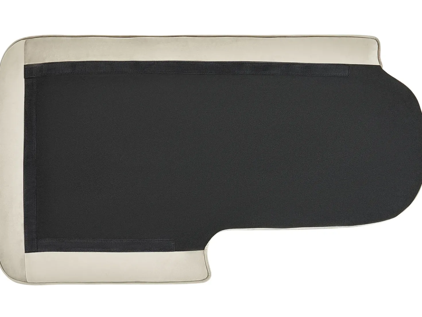 Chaise longue versione destra ALLIER Velluto Beige