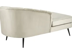 Chaise longue versione destra ALLIER Velluto Beige