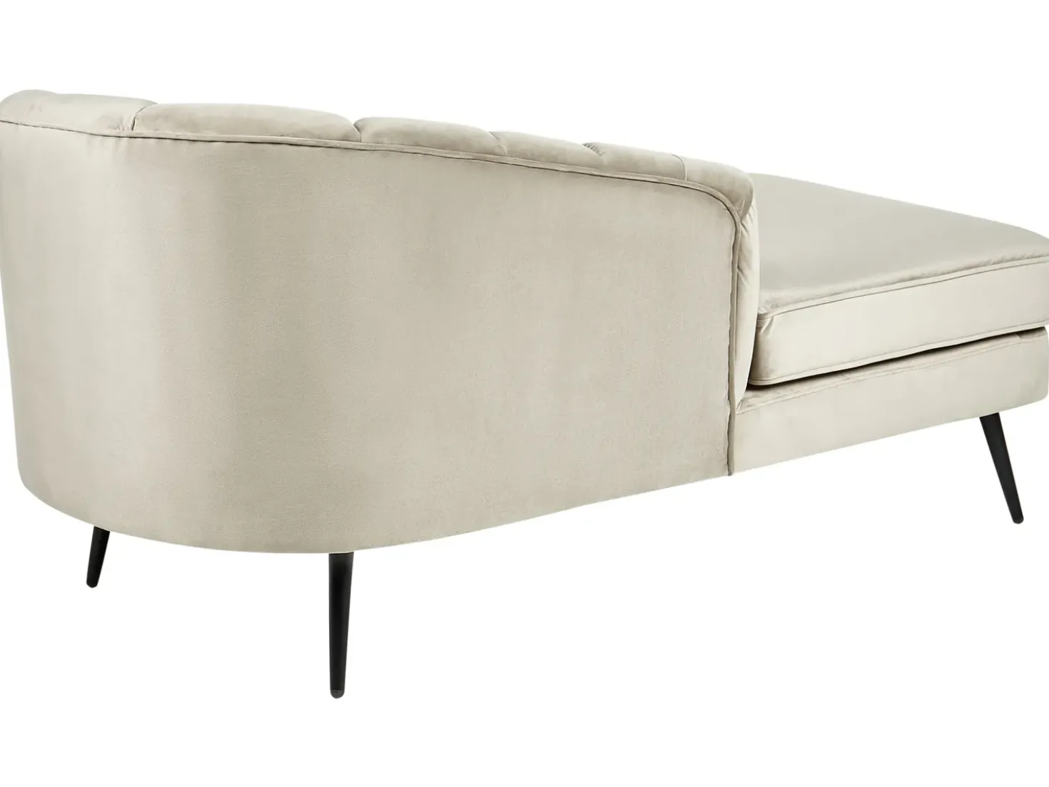 Chaise longue versione destra ALLIER Velluto Beige