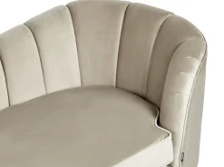 Chaise longue versione destra ALLIER Velluto Beige
