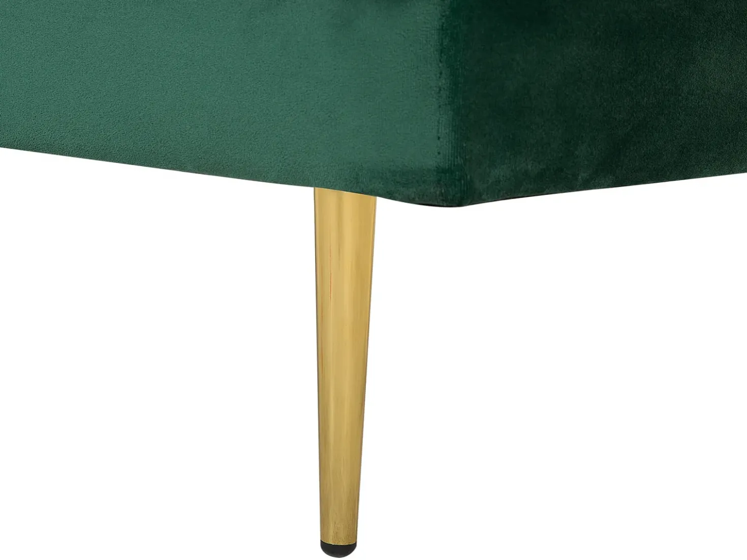 Chaise longue versione destra MIRAMAS Velluto Verde smeraldo