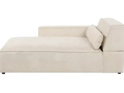 Chaise longue versione destra HELLNAR Velluto Beige chiaro