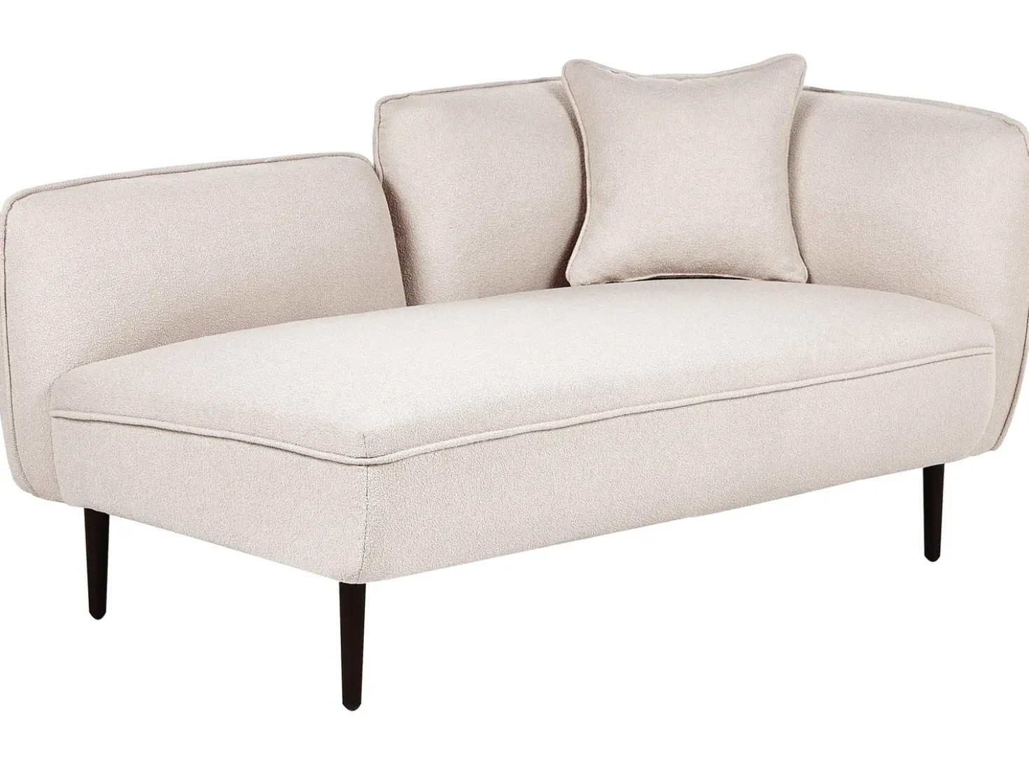 Chaise longue versione destra CHEVANNES Bouclé Beige chiaro