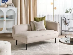 Chaise longue versione destra CHEVANNES Bouclé Beige chiaro