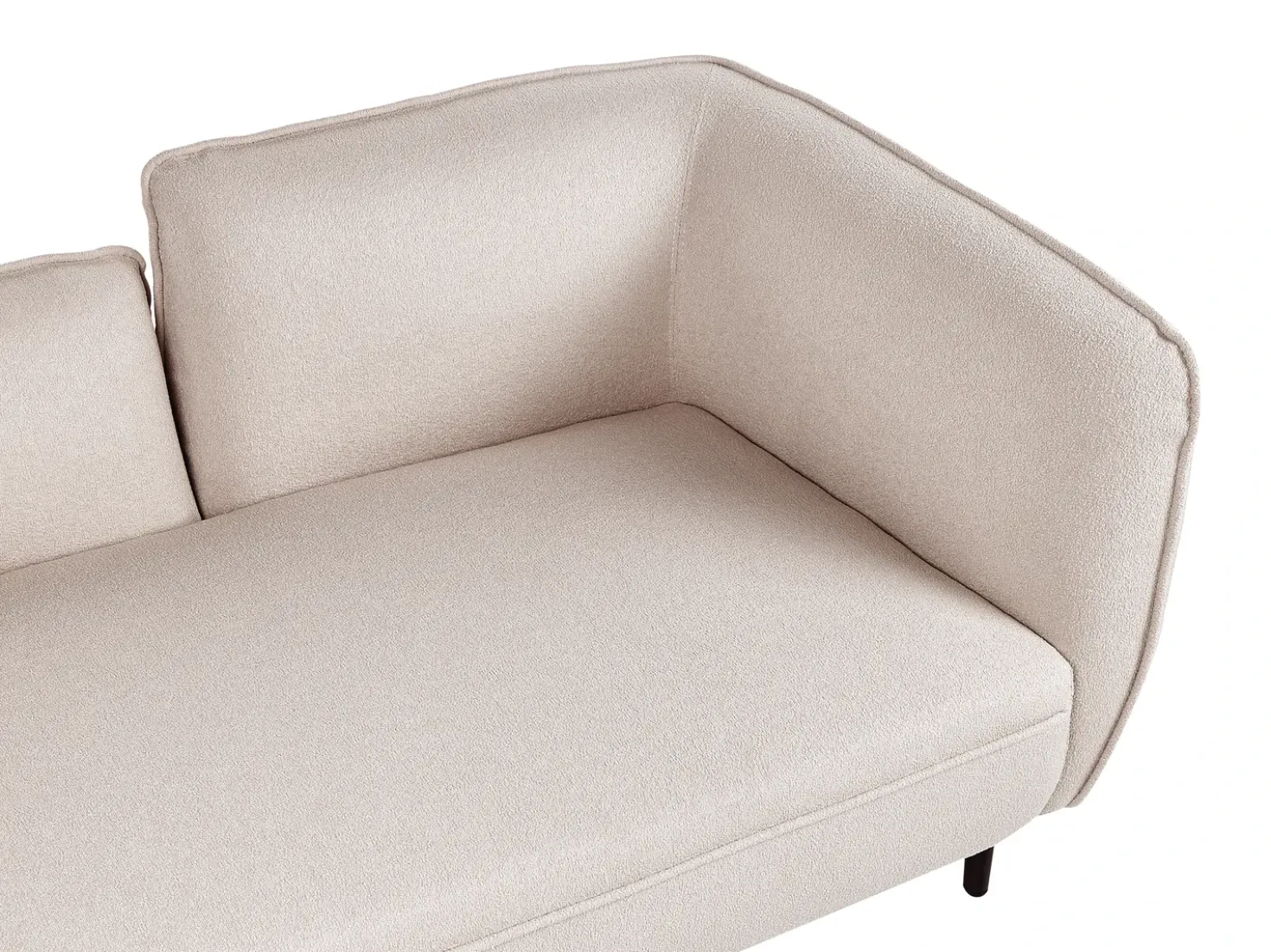 Chaise longue versione destra CHEVANNES Bouclé Beige chiaro
