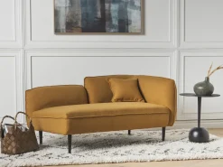 Chaise longue versione destra CHEVANNES Bouclé Senape