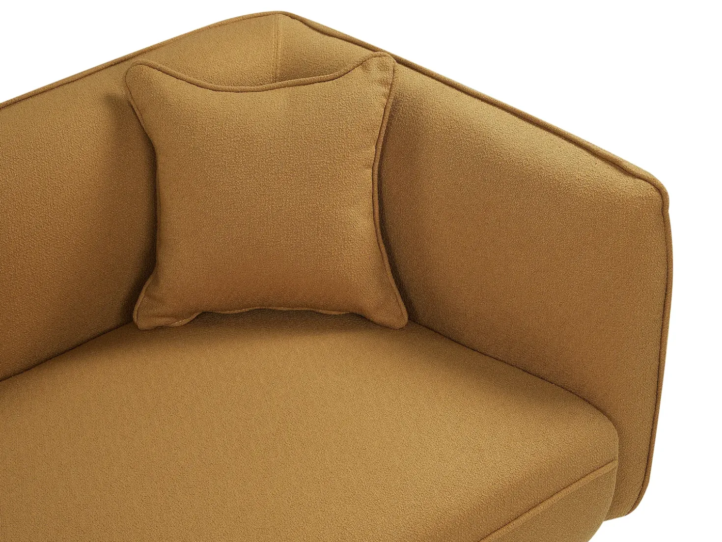 Chaise longue versione destra CHEVANNES Bouclé Senape