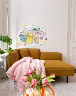 Chaise longue versione destra CHEVANNES Bouclé Senape