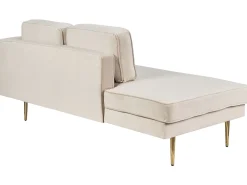 Chaise longue versione destra MIRAMAS Velluto Beige